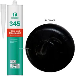 Ramsauer 345 Hitze-ÖL Beständig schwarz 1K Silikon Dichtstoff 290ml Kartusche