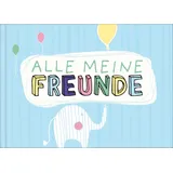 Nova MD Alle meine Freunde Hochwertiges Freundebuch für Mädchen und Jungen zum Ausfüllen und Ausmalen im DIN A5-Format