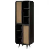 MASSIVMOEBEL24.DE Schrank Mango 70x40x200 dunkelgrau lackiert VALENCIA 215