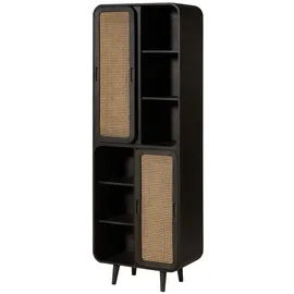 MASSIVMOEBEL24.DE Schrank Mango 70x40x200 dunkelgrau lackiert VALENCIA 215