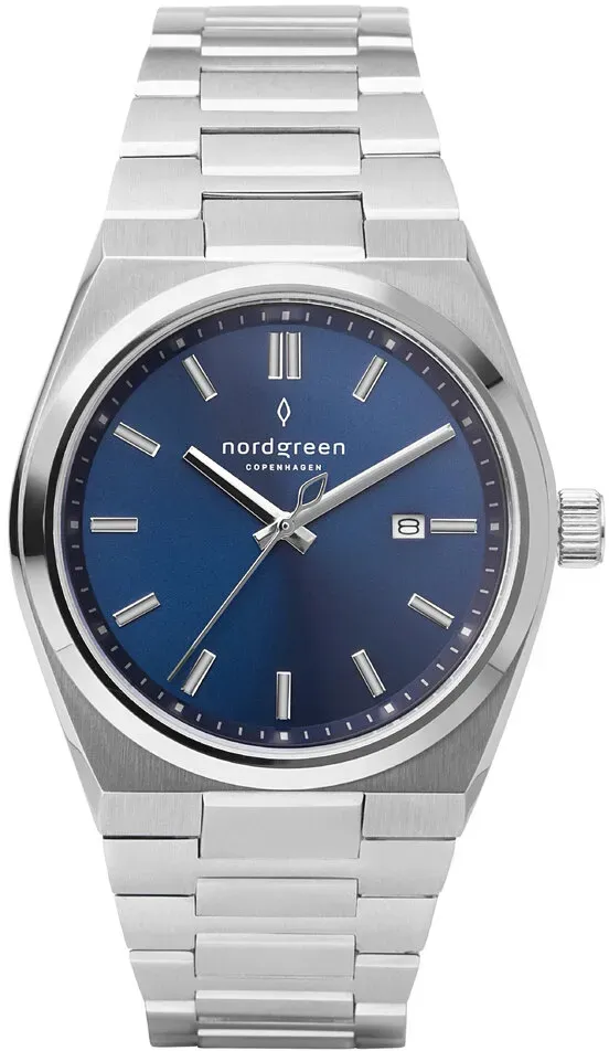 NORDGREEN - SUCCESSION - silber - blau Zifferblatt - silber / 41 MM