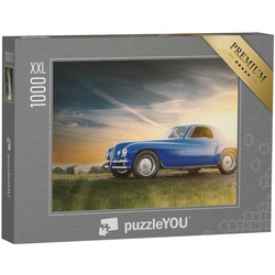 puzzleYOU Puzzle Puzzle 1000 Teile XXL „Oldtimer bei Sonnenuntergang“, 1000 Puzzleteile, puzzleYOU-Kollektionen Autos