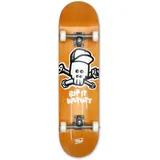 Mob Skateboard Skull 8.125 Complete - Komplettboard 32 x 8.125 Zoll - Holzboard aus Ahornholz - fertig montiert - Anfänger und Profi Skateboard für Jugendliche, Erwachsene - Rip It Kaputt - Gelb