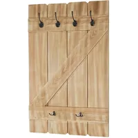 Mendler Tassenhalter HWC-D13, Hängeregal Tassenbrett Wandboard, 6 Haken 91x60cm