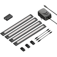 Ledscom.de Smarte LED Unterbau-Leuchte SIRIS schwarz matt, WLAN-Controller flach,Smart-Home,