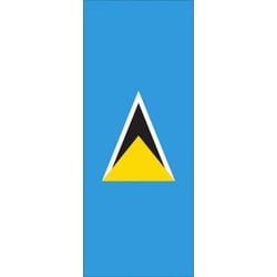 flaggenmeer Flagge Flagge St. Lucia 110 g/m2 Hochformat ca. 400 x 150 cm Hochformat