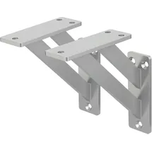 ML-Design 2 Stück Regalhalterung 12x12cm Silber Aluminium Schwebende Regalwinkel