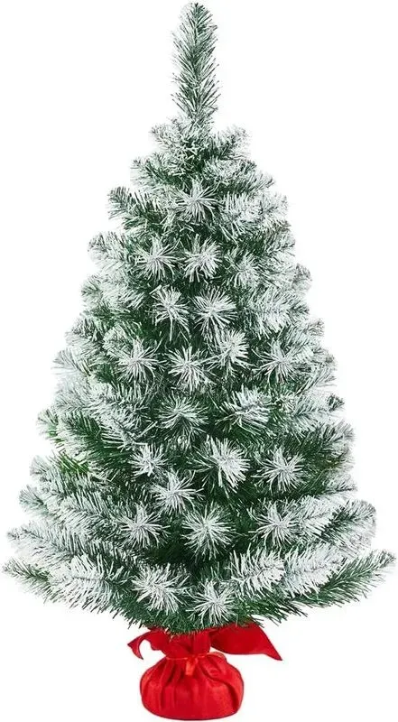 Yaheetech 90 cm Fuß mattierter künstlicher Tisch-Weihnachtsbaum mit Betonfuß, tragbar, Grün