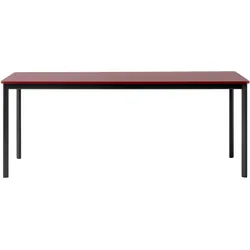 &Tradition Drip HW59 Esstisch, 190 x 80 cm, schwarz / burgundy forbo linoleum