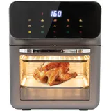 Elektrobackofen,1350W Minibackofen doppelte Edelstahl-Heizrohre LCD-Touchscreen, Visuelle Funktion Heißluft zirkulation Backofen für Fleisch, Pizza, Fisch, Toast, Kuchen, 27 * 26 * 32cm