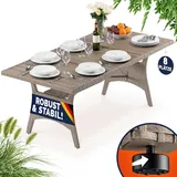 CASARIA Gartentisch 190 x 90 x 75 cm Beige
