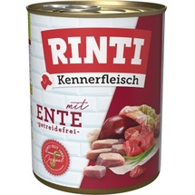Rinti Kennerfleisch 800g Dose Hundenassfutter Sparpaket x 800 Gramm Ente