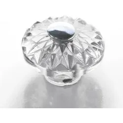 Möbelknopf Glas Chrom 30mm, kristall klar