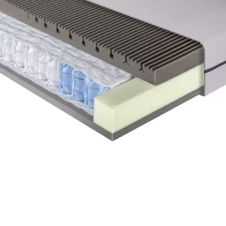 Breckle Taschenfederkernmatratze, Weiß, Textil, H3, 200x200 cm, Bezug abnehmbar/waschbar, für Hausstauballergiker geeignet, verstellbare Lattenroste atmungsaktiv, schadstoffgeprüft, alternative Größen erhältlich, Schlafzimmer, Matratzen Shop, Matratzen, Taschenfederkernmatratzen