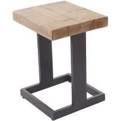 Sitzhocker HWC-A15, Hocker Fu√ühocker Holzhocker, Tanne Holz rustikal massiv MVG-zertifiziert 48x36x32cm