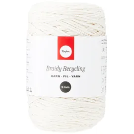 Rayher Häkelgarn Braidy Recycling Elfenbein 250 g 250 m