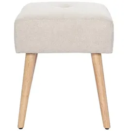 miliboo Niedriger Hocker Stoff 46 x 46 x 46 cm Beige