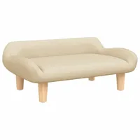 Kindersofa Creme 70x40x24 cm Stoff - Creme