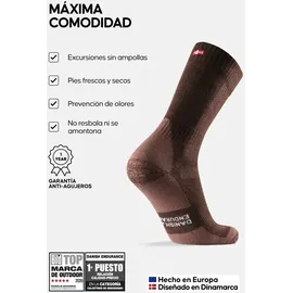 Danish Endurance Hiking Classic Socken 3-Paar Grau 39-42