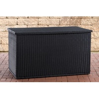 CLP Polyrattan Auflagenbox Comfy 5mm Kissenbox aus Polyrattan, Farbe:schwarz, Größe:150 cm