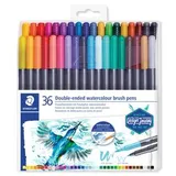 Staedtler 3001 Brush-Pens farbsortiert, 36 St.