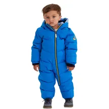 KILLTEC Skioverall Kinder Twinkly MNS ONPC B - Overall in Daunenoptik - Schneeanzug mit Kapuze - Winteranzug mit flauschigem Innenfutter, neon blau, 110/116