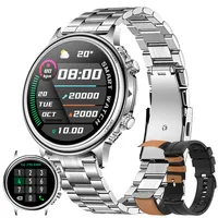 ZPIMY Smartwatch Damen Herren, Smart Watch mit Telefonfunktion 1.32" Zoll Touchscreen Fitness Tracker, IP68 Wasserdicht Fitnessuhr Aktivitätstracker Fitness Armbanduhr für Android iOS (Silberstahl)