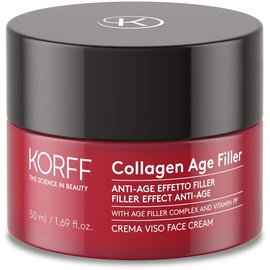 Korff Collagen Age Filler Gesichtscreme Globale Anti-Age Formel mit Age Filler Complex, Meereskollagen, Vitamin PP Anti-Falten-Wirkung, feuchtigkeitsspendend, Highlighter 50 ml