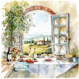 Ti-Flair Servietten Cucina con Vista 33x33cm 20 Stück 3-lagig