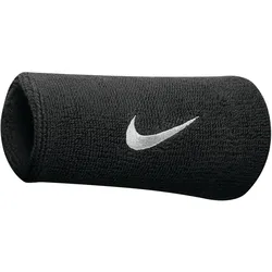NIKE SWOOSH DOUBLEWIDE WRISTBANDS BLACK/WHITE