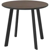 Ambia Garden Gartentisch, Anthrazit, Metall, Glas, Keramik, rund, Flachrohr, 90x75x90 cm, Gartenmöbel, Gartentische, Gartentische