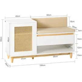 SoBuy FSR128 100 x 60 x 35 cm weiß / weiß