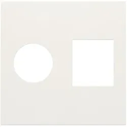 Niko Züblin 101-65702 Abdeckung für Einfach Koaxialanschluss und Netzwerkverbindung RJ45, white 10165702