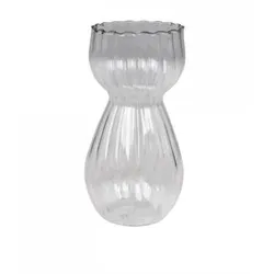 Chic Antique Kleine Glas Vase, H10,5/D5,5 cm, klar
