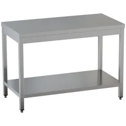 GastroHero Edelstahl Arbeitstisch Eco 12x7 mit Grundboden