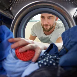 Relaxdays Waschball, 4er Set, rot