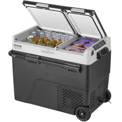 VEVOR Tragbarer Autokühlschrank Gefrierfach Kühlbox Kompressor 58L Dual Zone