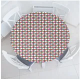 Abakuhaus Tischdecke Rundum-elastische Stofftischdecke, Bunt Moderne Gitter, Modern bunt 132 cm x 132 cm