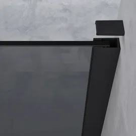 doporro Luxus Duschwand für Dusche Duschabtrennung Walk-In Dusche 8mm ESG-Sicherheitsglas vollgrau inkl. Nanobeschichtung Bremen01VG