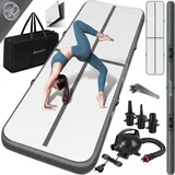 Kesser KESSER® Turnmatte Aufblasbar Airtrack Fitness-Matte Gymnastikmatte 3/4/5/6m inkl. Tragetasche & elektr. Luftpumpe Yogamatte, Tumbling Matten , Trainingsmatte Sportmatte Yoga, Turn- & Fitness