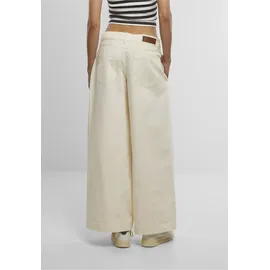 URBAN CLASSICS Ladies Wide Leg Hosen Beige 28