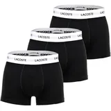 Lacoste Boxershorts Baumwolle schwarz M 3er Pack