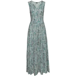 VIVANCE Maxikleid Damen türkis-rosé-creme bedruckt Gr.34