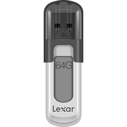 Lexar JumpDrive V100 (64 GB, USB A, USB 3.0), USB Stick, Grau