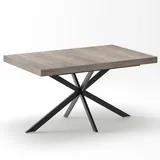 stilvora Ausziehtisch 140-180 x 76 x 80 cm grau
