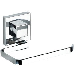 WENKO Quadro Vacuum-Loc Toilettenpapierhalter, Edelstahl, Ideal für Badezimmer und Gäste-WC, 1 Stück