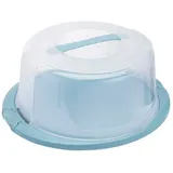 KEEEPER Runder Tortenbehälter mit Deckel, Ergonomischer Griff, Einfacher Transport von Kuchen, Ricardo, Nordic Blue (Blau)