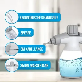 strex Dampfreiniger Extra Leistungsstark - 1200W 4bar - Tragbar - All-in-One Multifunktions-Handdampfreiniger - Fleckenreiniger