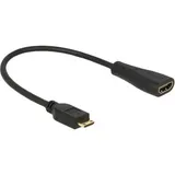 DeLock HDMI Typ C auf HDMI Typ A Adapter schwarz (65650)