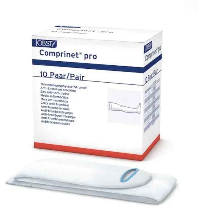 Comprinet pro Thromboseprophylaxe-Strumpf, oberschenkellang, weiß Gr. 5 / 10 Paar